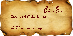 Csongrádi Erna névjegykártya